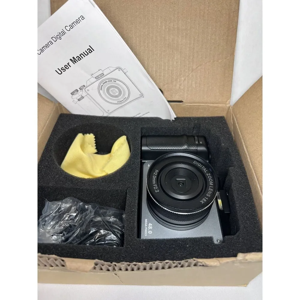 4K Ultra HD camera digital zoom lens 18x. F=2.0mm. F2.2. Records and takes photo